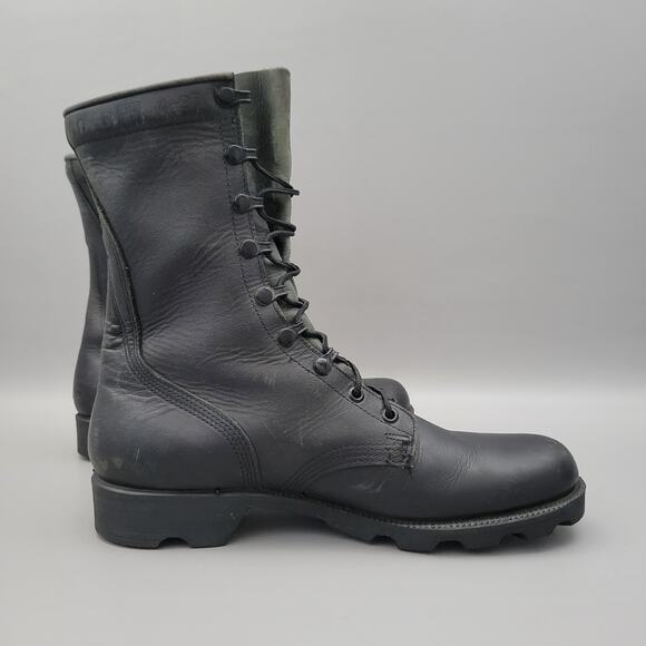 VTG Ro Search Boots Black Leather Combat Military Lace Up Men’s Sz 10 R main image 4